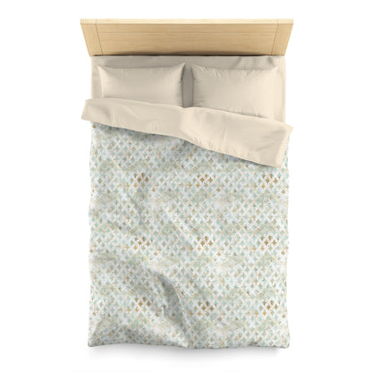 Faded Correspondence Microfiber Duvet Cover