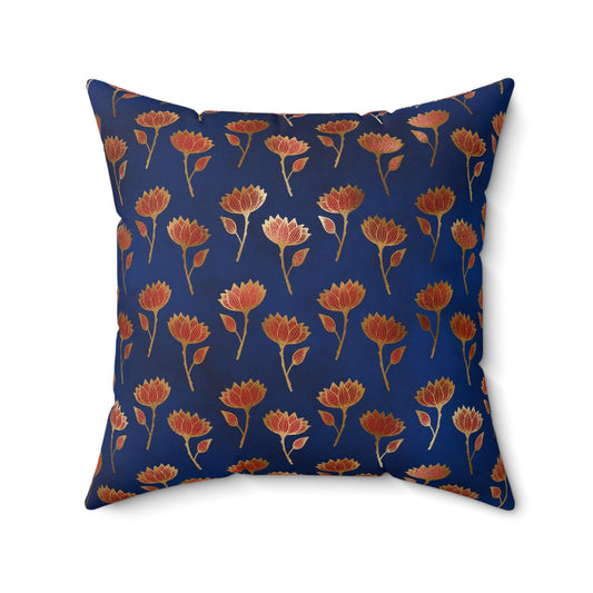 Crimson Luxe Petals Throw Pillow