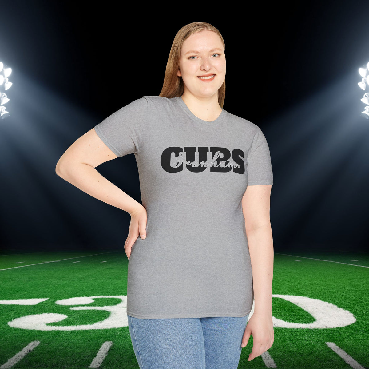Brenham Cubs Double Text Adult T-shirt