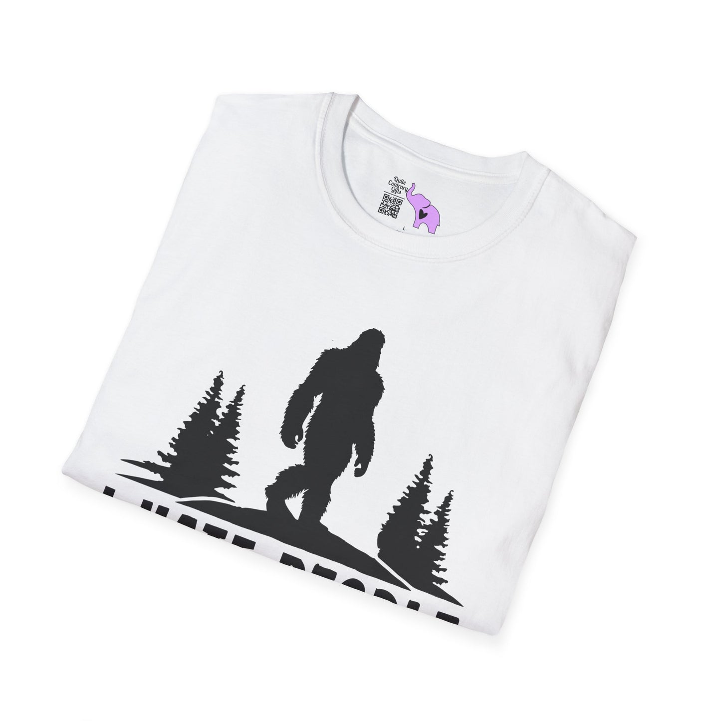 Bigfoot: I Hate People Adult T-shirt