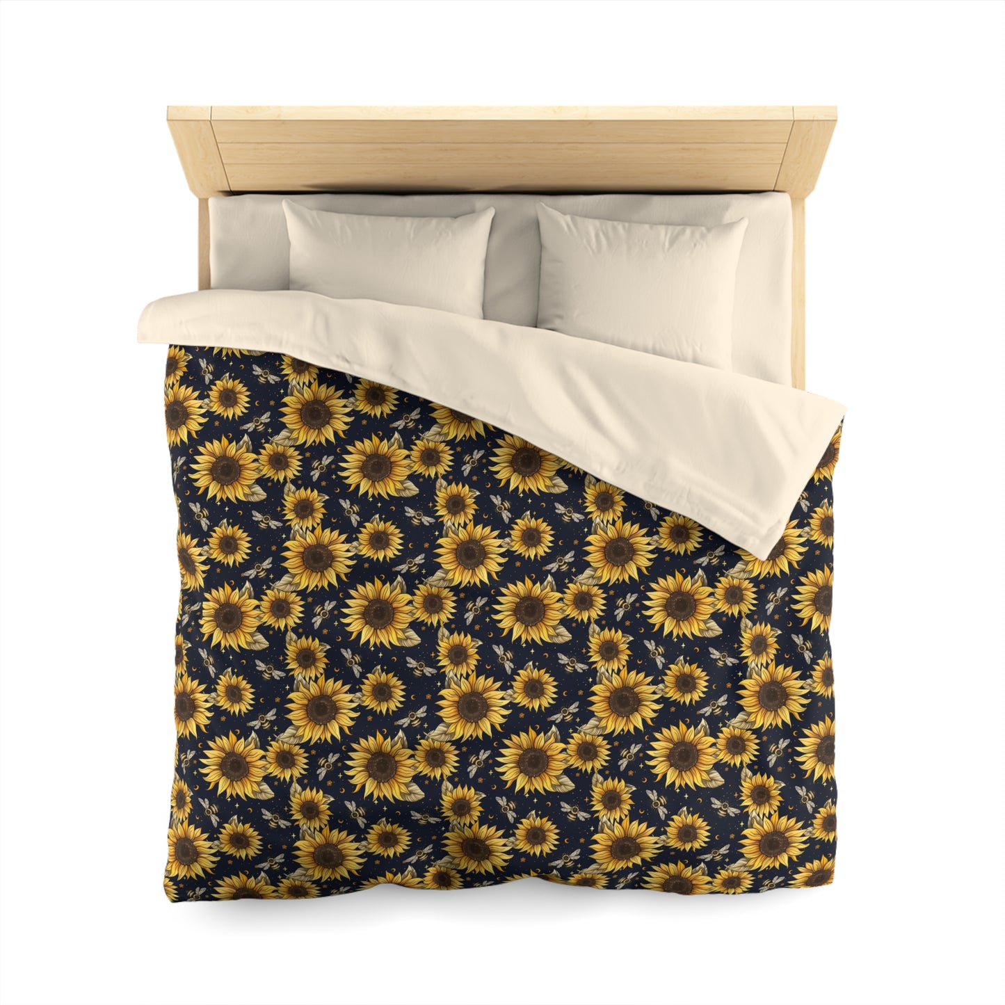 Sunflowers & Bees Microfiber Duvet Cover