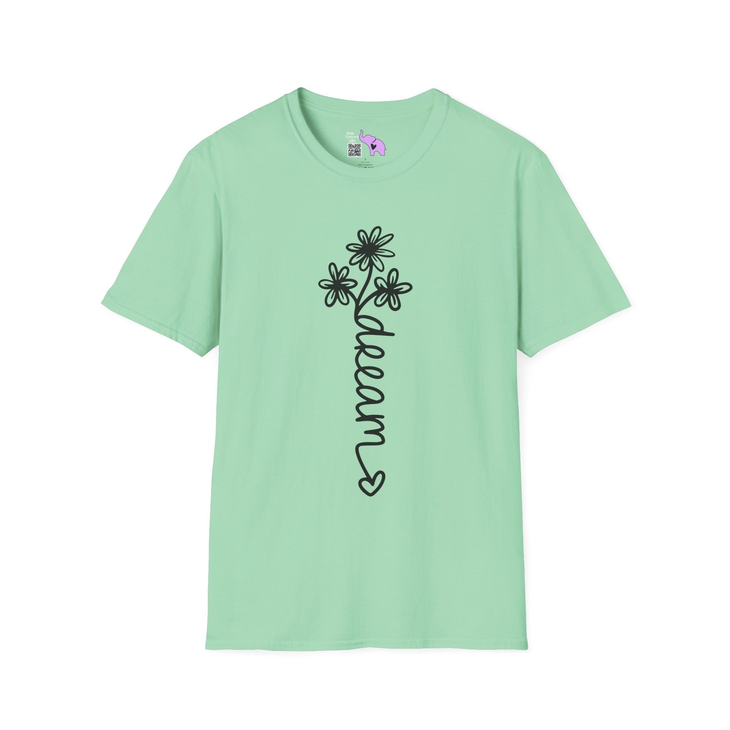 Dreams (Vertical, Floral) Adult T-shirt