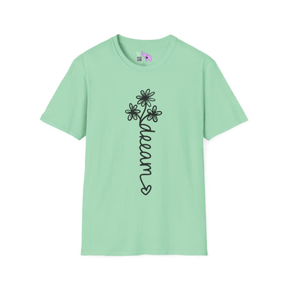 Dreams (Vertical, Floral) Adult T-shirt