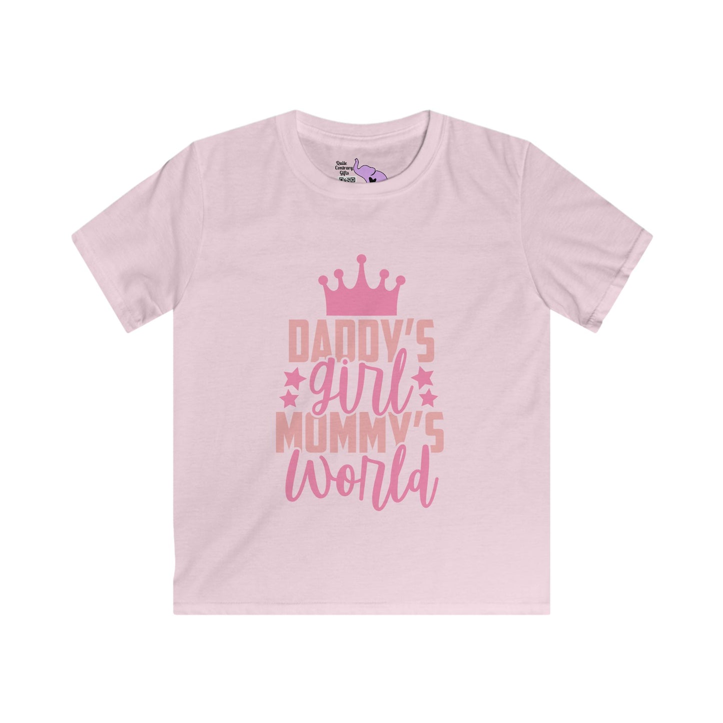 Daddy's Girl Mommy's World Kids Softstyle Tee