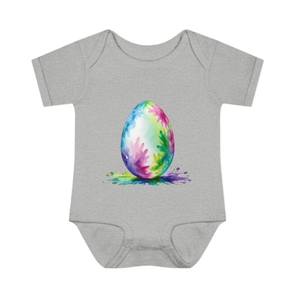 Colorful Easter Egg Infant Baby Rib Bodysuit