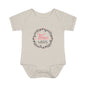 Pink Milestone Wreath Onesie-Three Weeks