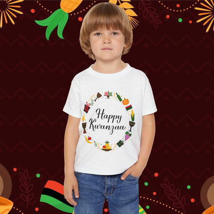 Happy Kwanzaa Wreath Heavy Cotton™ Toddler T-shirt