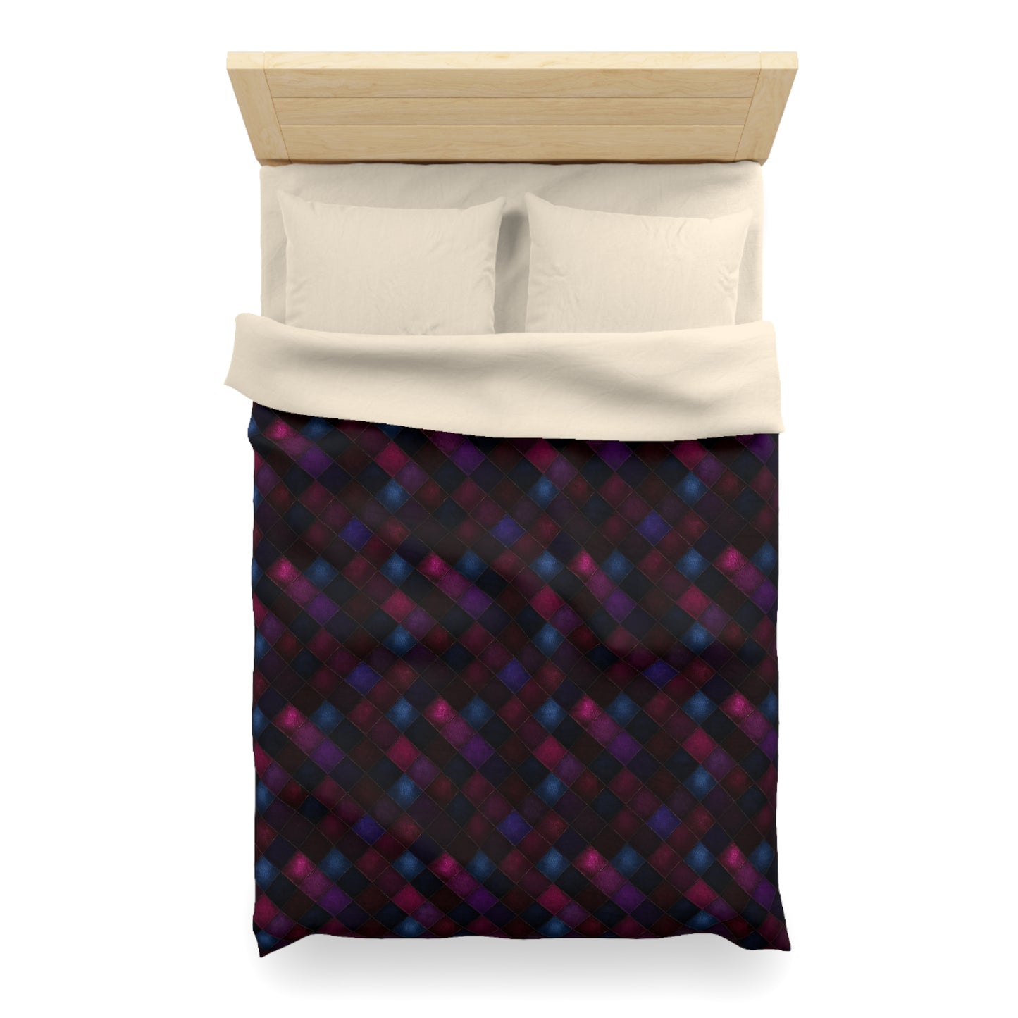 Velvet Patchwork Print Microfiber Duvet Cover