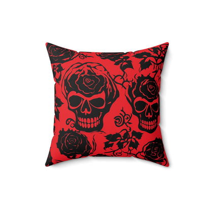 Crimson Masquerade Throw Pillow