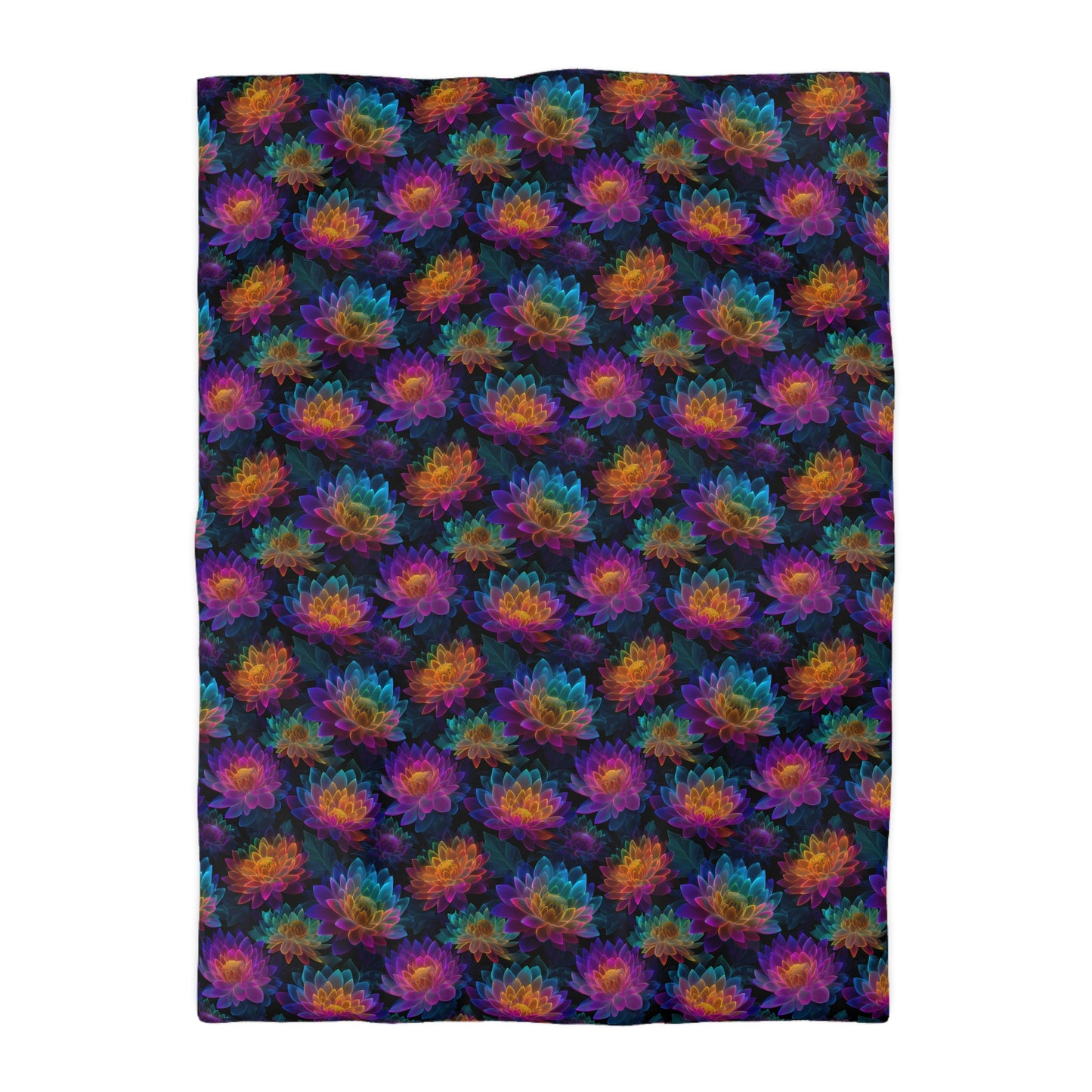 Luminous Lotus Microfiber Duvet Cover