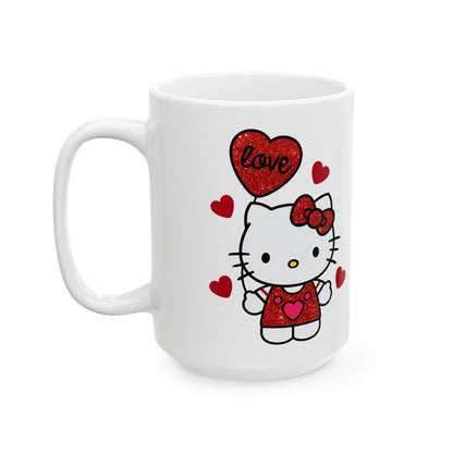 Hello Kitty Valentine Ceramic Mug, (11oz, 15oz)