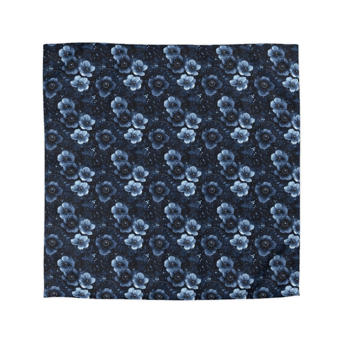 MIdnight Blossoms Microfiber Duvet Cover