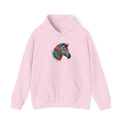 Colorful Zebra Heavy Blend™ Hooded Sweatshirt