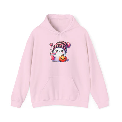 Cute Ghost w/Pumpkins Heavy Blend™ Hooded Sweatshirt