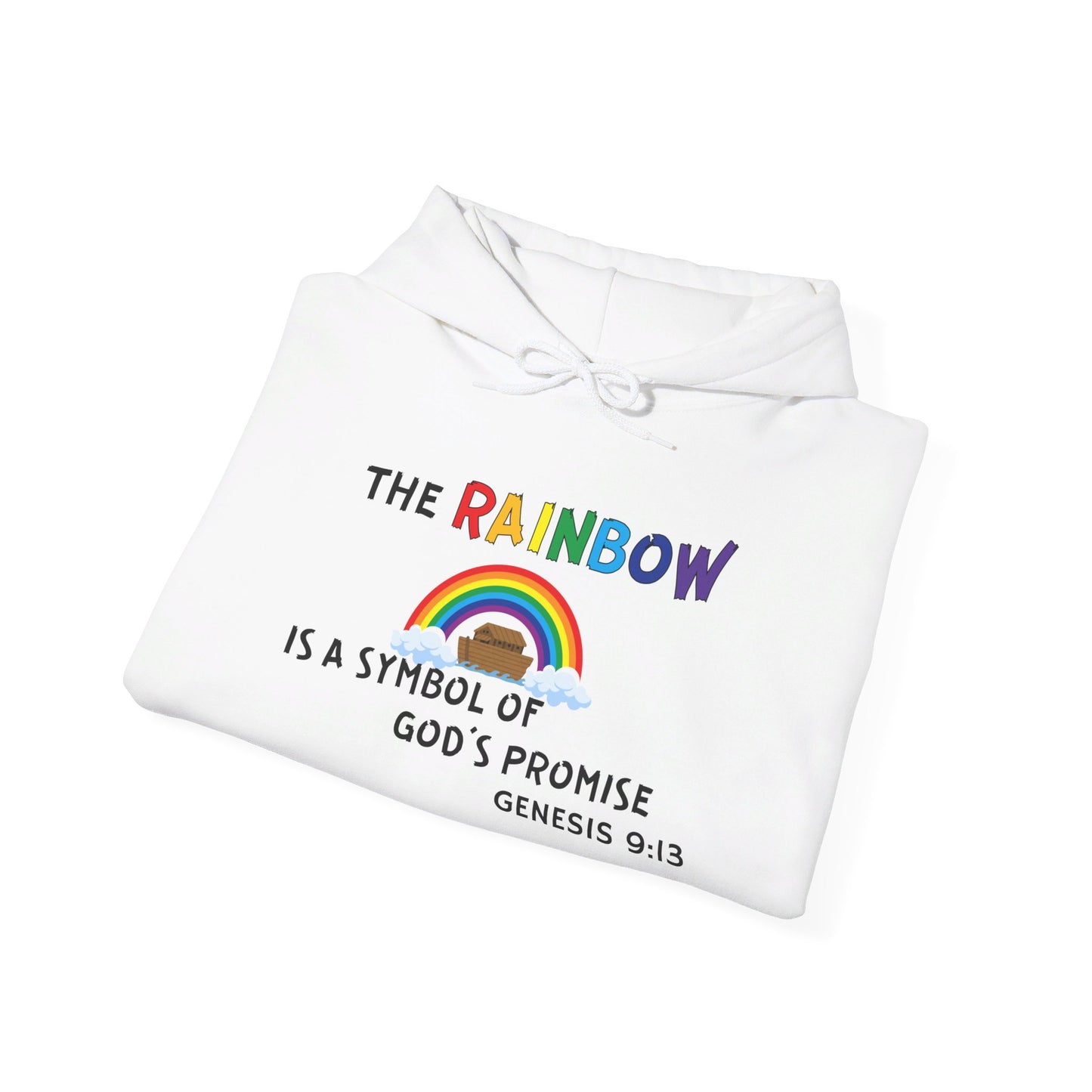 The Rainbow is a Symbol of God's Promise Heavy Blend™ Hooded Sweatshirt