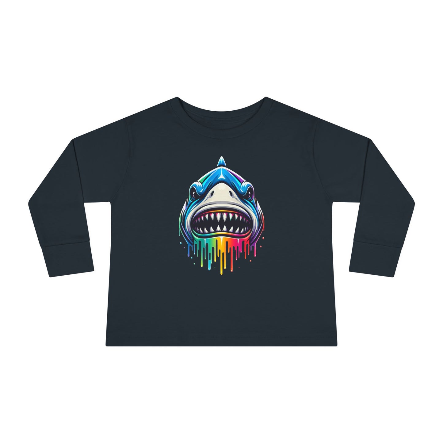 Colorful Shark Toddler Long Sleeve Tee