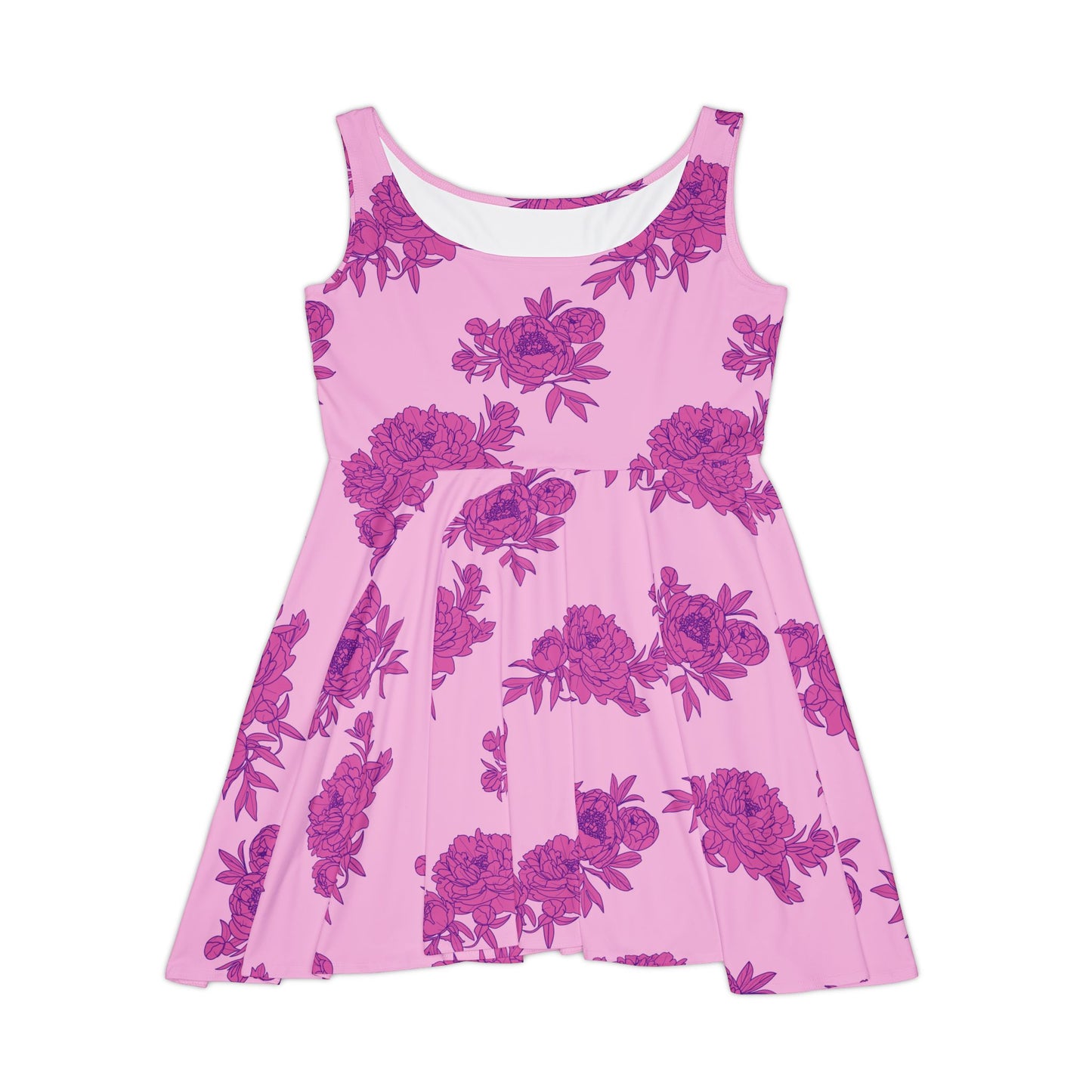 Bubblegum Bloom Peonies Women's Skater Dress