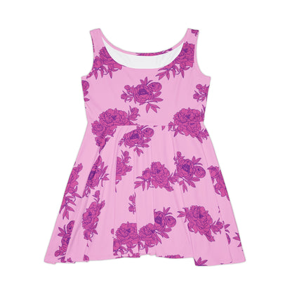 Bubblegum Bloom Peonies Women's Skater Dress
