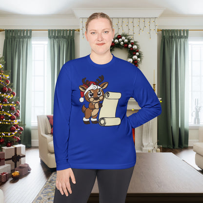 Reindeer Claus Adult Long Sleeve Tee