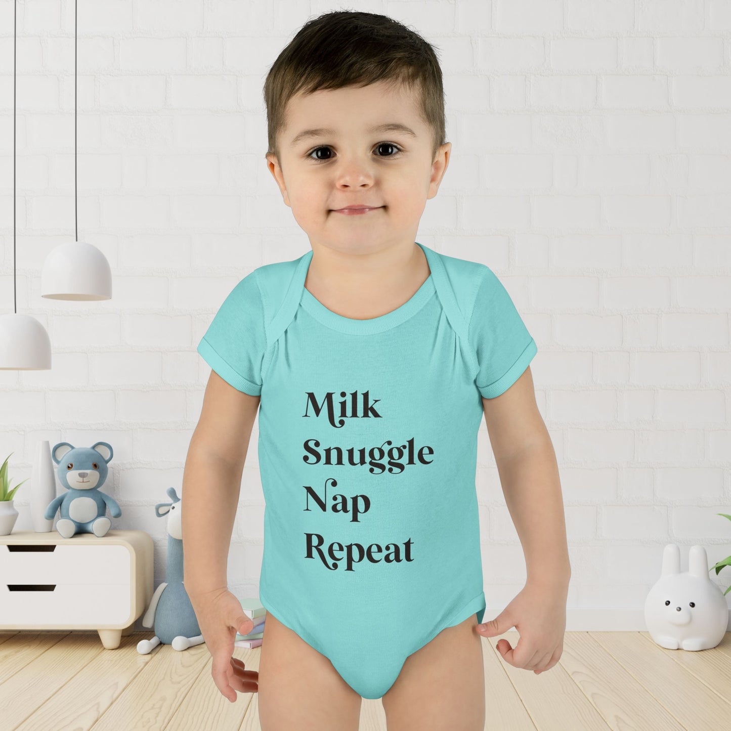 Milk Snuggle Nap Repeat Infant Onesie