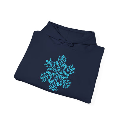 Large Snowflake Adult Heavy Blend™ Hooded Sweatshirt