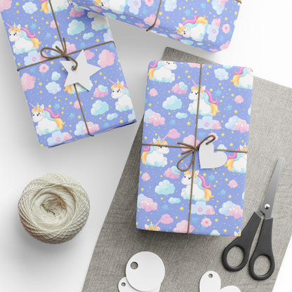 Sleepy Sky Unicorns Wrapping Paper