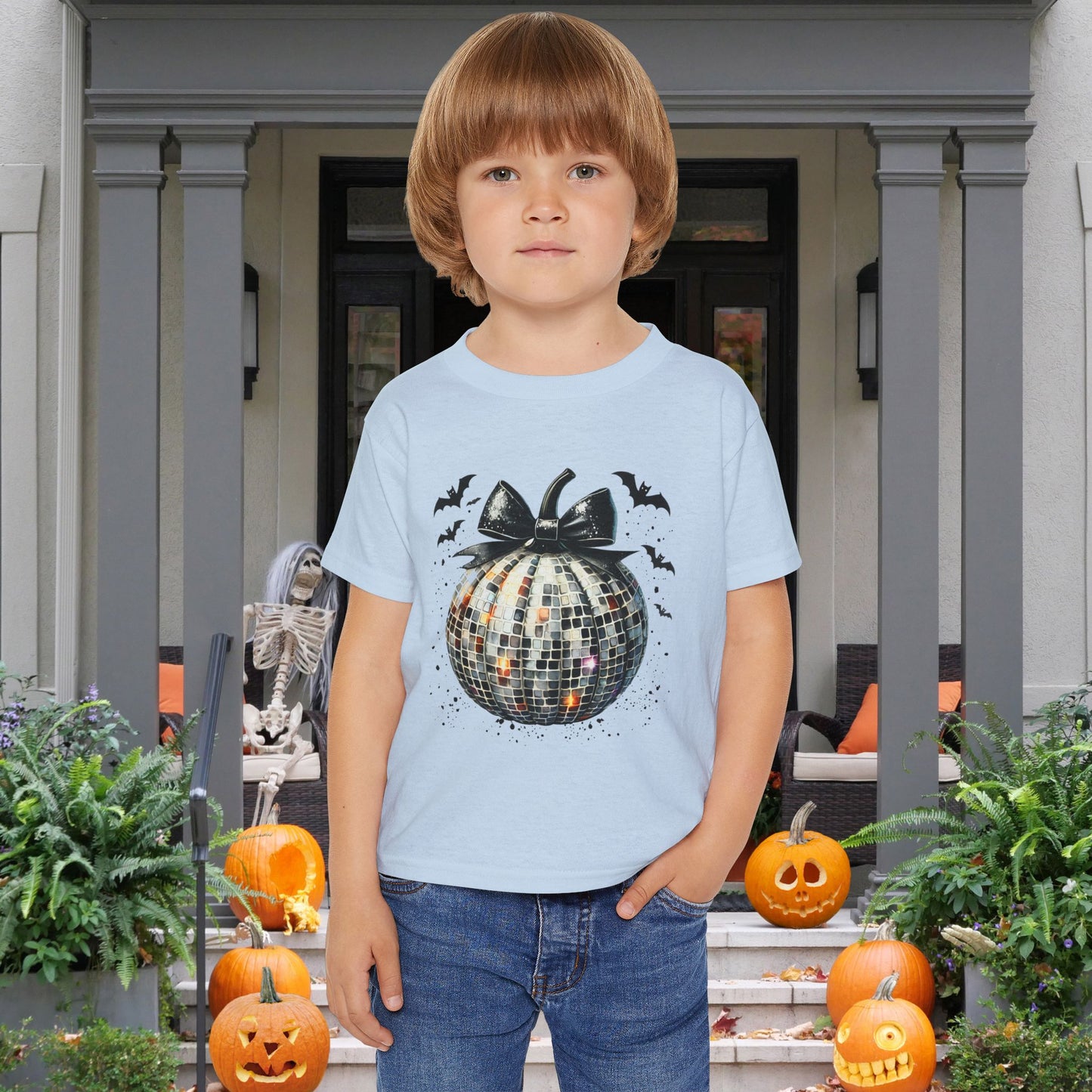 Silver Disco Pumpkin Heavy Cotton™ Toddler T-shirt