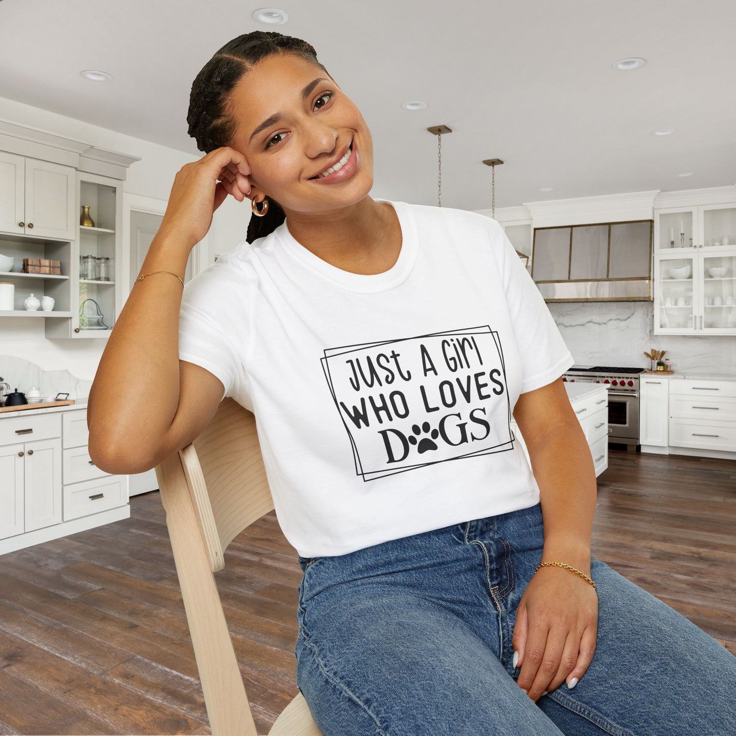 Just A Girl Who Loves Dogs Adult T-shirt