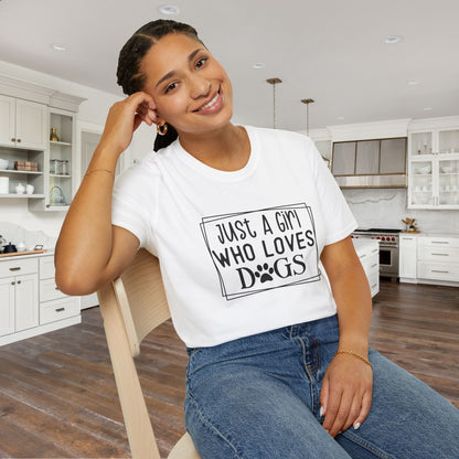 Just A Girl Who Loves Dogs Adult T-shirt