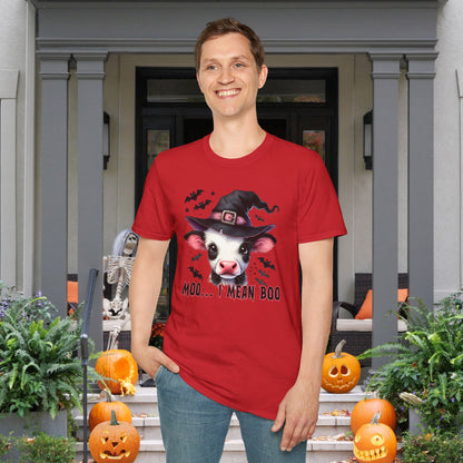 Moo...I Mean Boo Baby Cow Adult T-shirt
