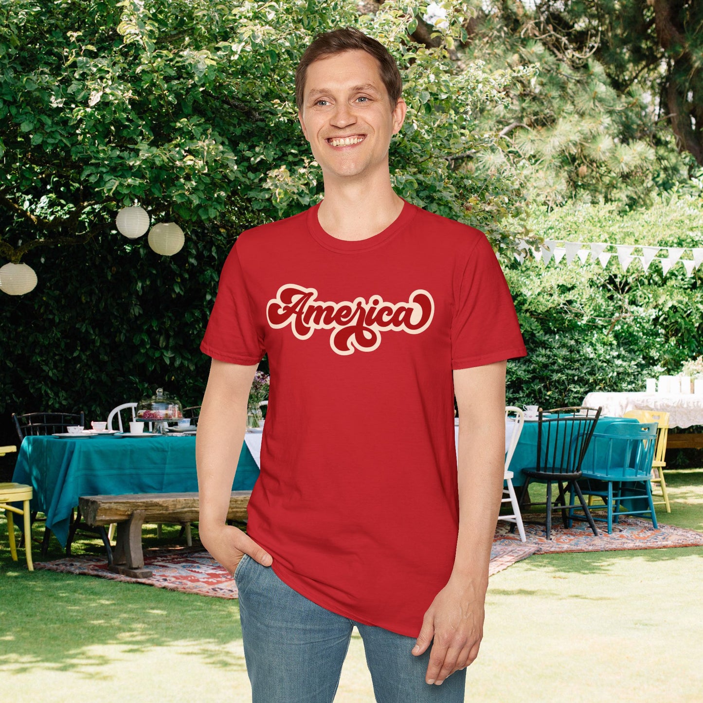 Retro America Adult T-shirt