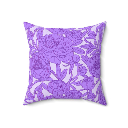 Lavender Peony Symphony Throw Pillow