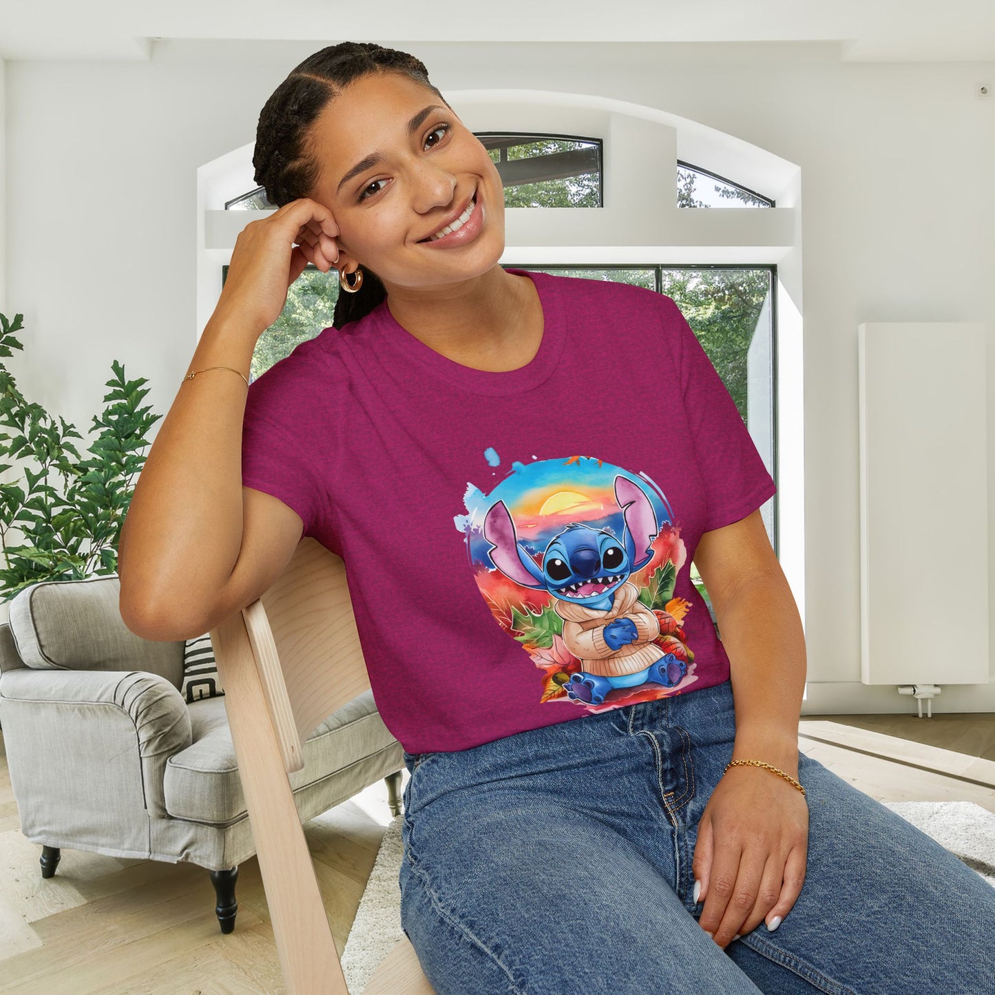 Sunset Stitch Adult T-shirt