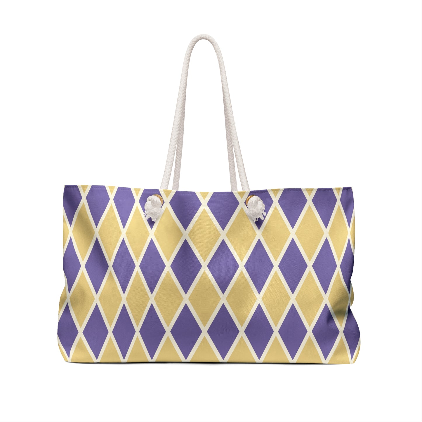 Purple/Yellow Harlequin Weekender Bag