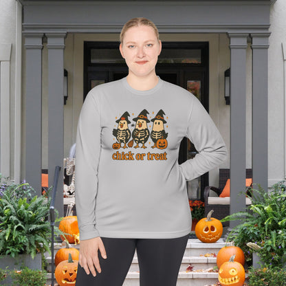Chick or Treat (Skeleton Costumes) Adult Long Sleeve Tee