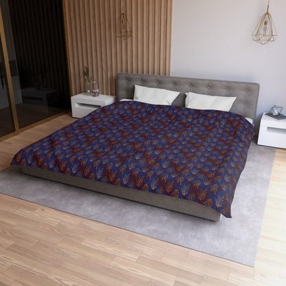 Midnight Gilded Leaves Duvet Bedding Set