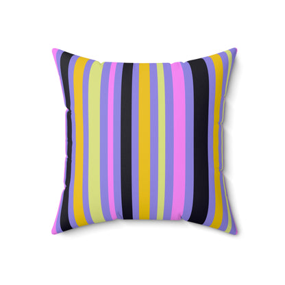 Midnight Pop Stripes Throw Pillow