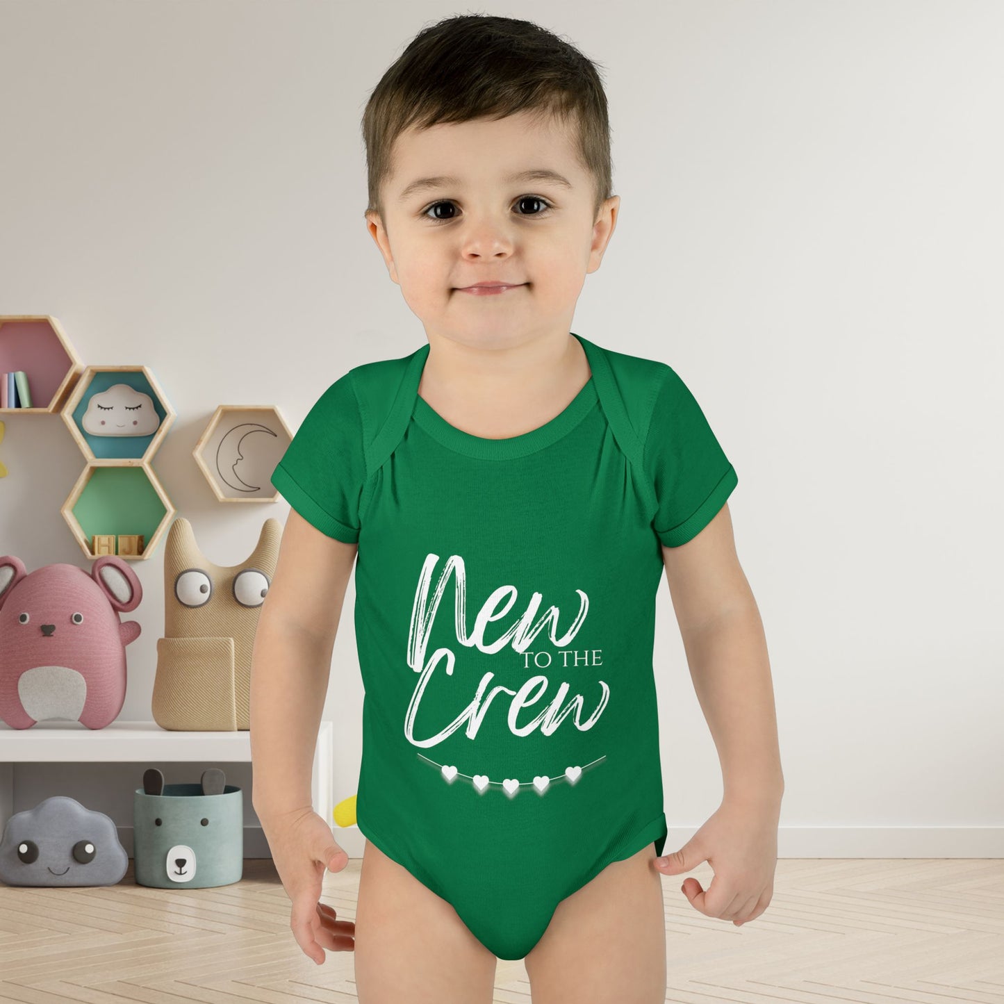 New To The Crew Infant Baby Rib Bodysuit