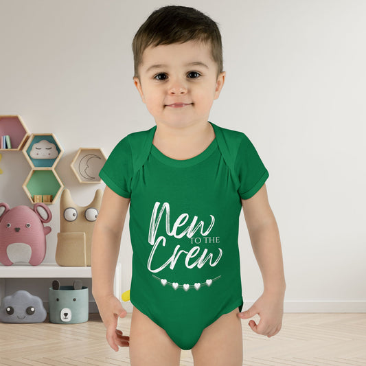 New To The Crew Infant Baby Rib Bodysuit