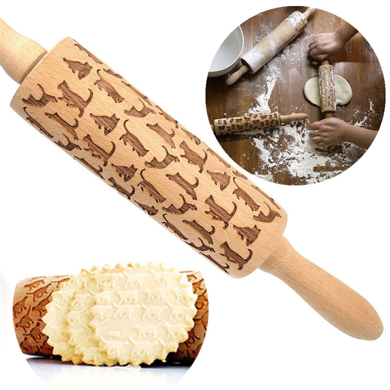 Decorative Embossed Rolling Pins for Baking
