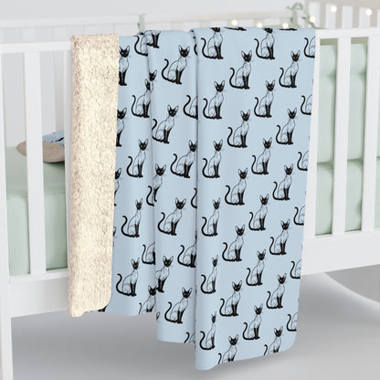 Siamese Charm – Ocean Breeze Fleece Blanket