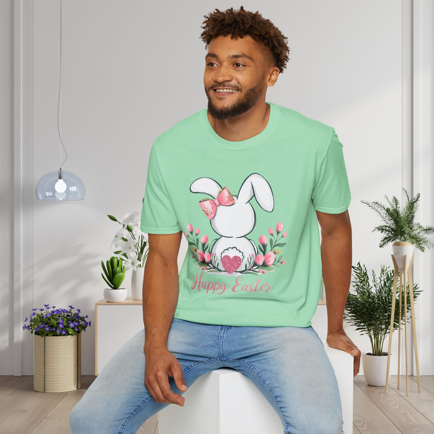 Happy Easter (Bunny Tail) Adult T-shirt