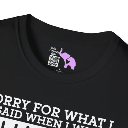 Sorry For What I Said When I Was Hungry Adult T-shirt