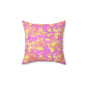 Sunset Sorbet Camo Throw Pillow
