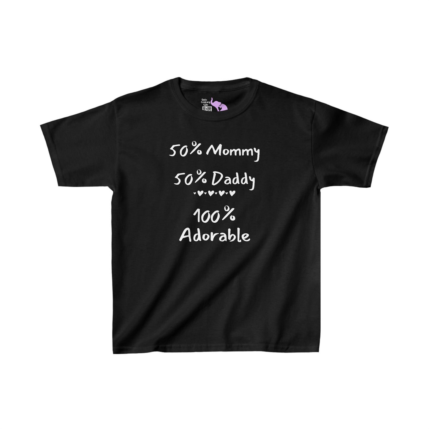 50% Mommy 50% Daddy 100% Adorable Kids Heavy Cotton™ Tee