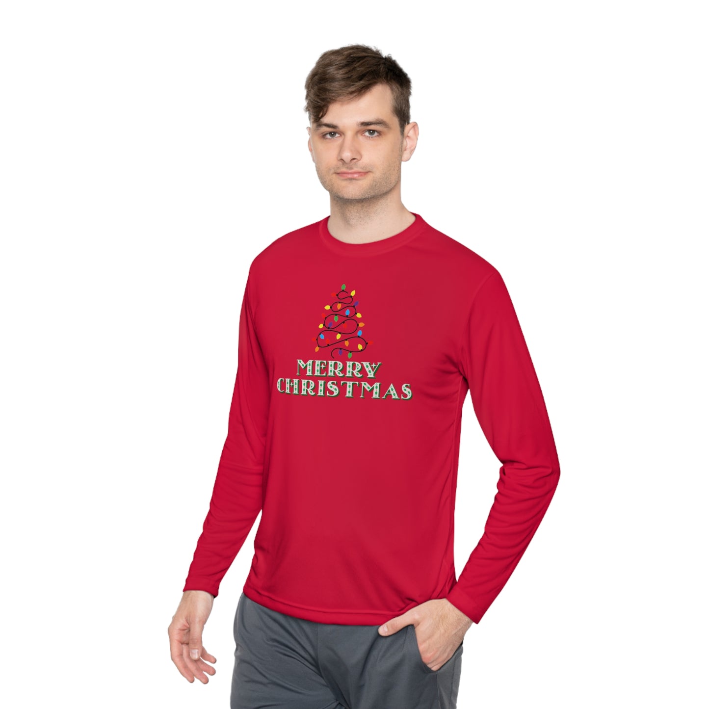 Merry Christmas Adult Long Sleeve Tee