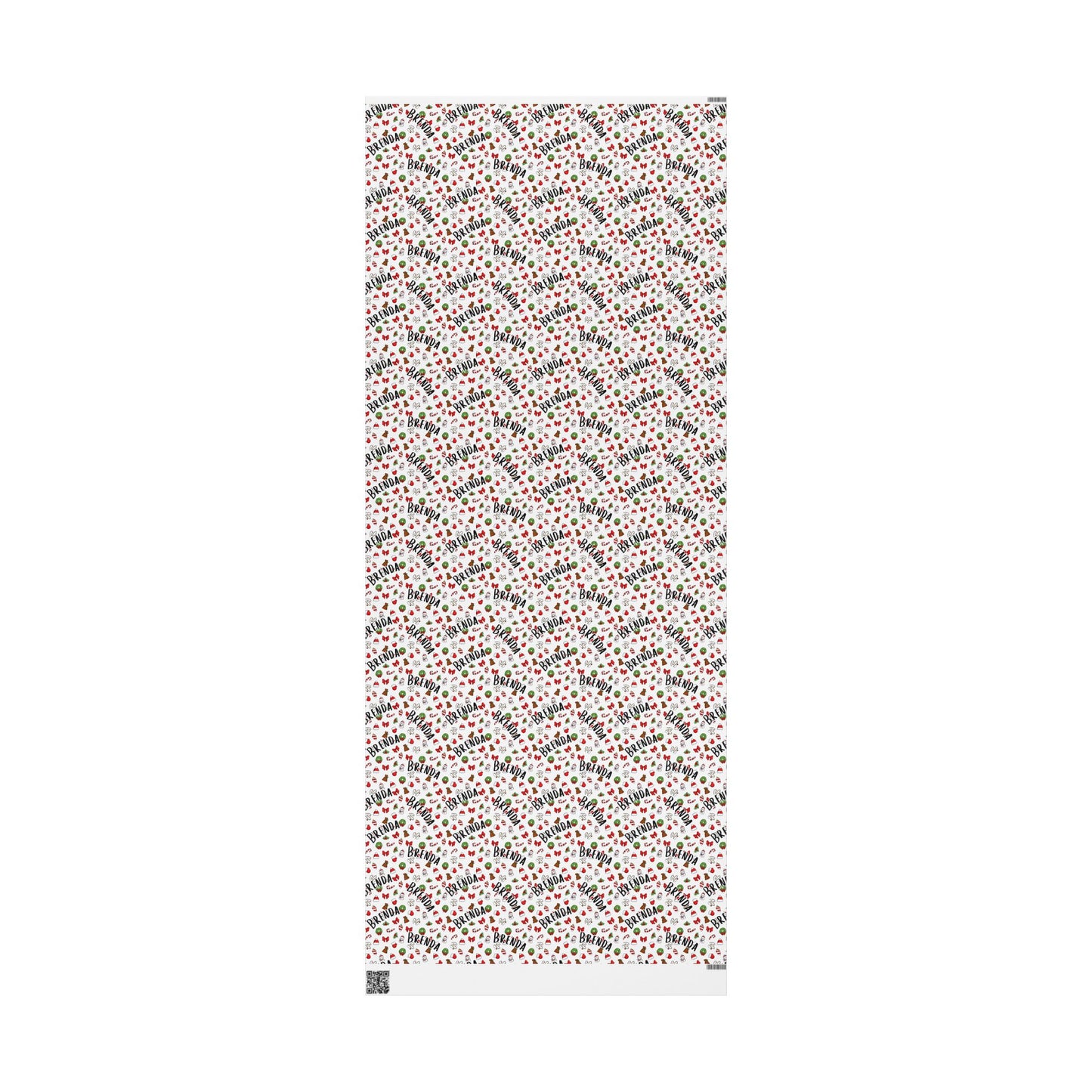 Cute Christmas Santa, Wreath, Snowman Custom Wrapping Paper (Brenda)