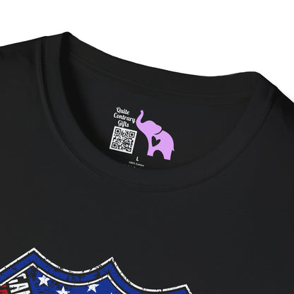 Badge-Shaped American Flag w/States Adult T-Shirt