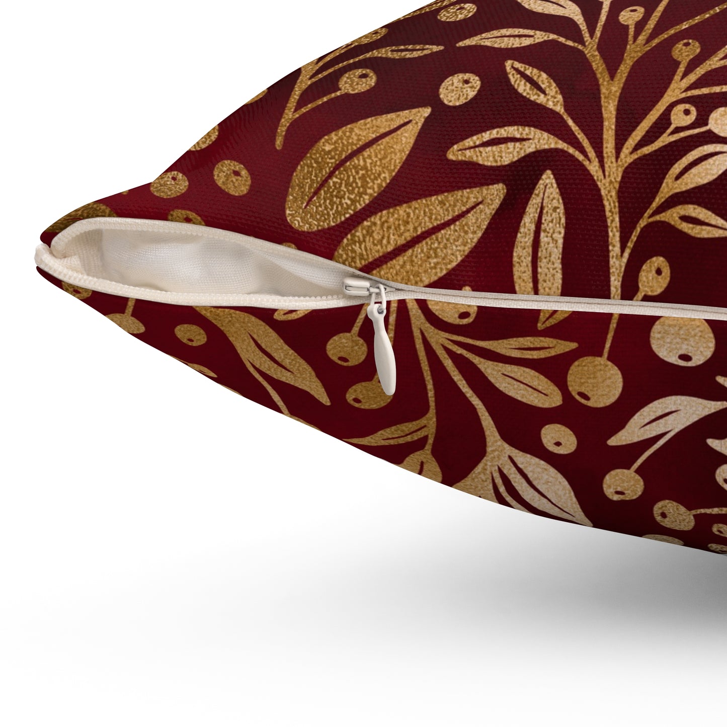 Royal Ember Blossoms Throw Pillow
