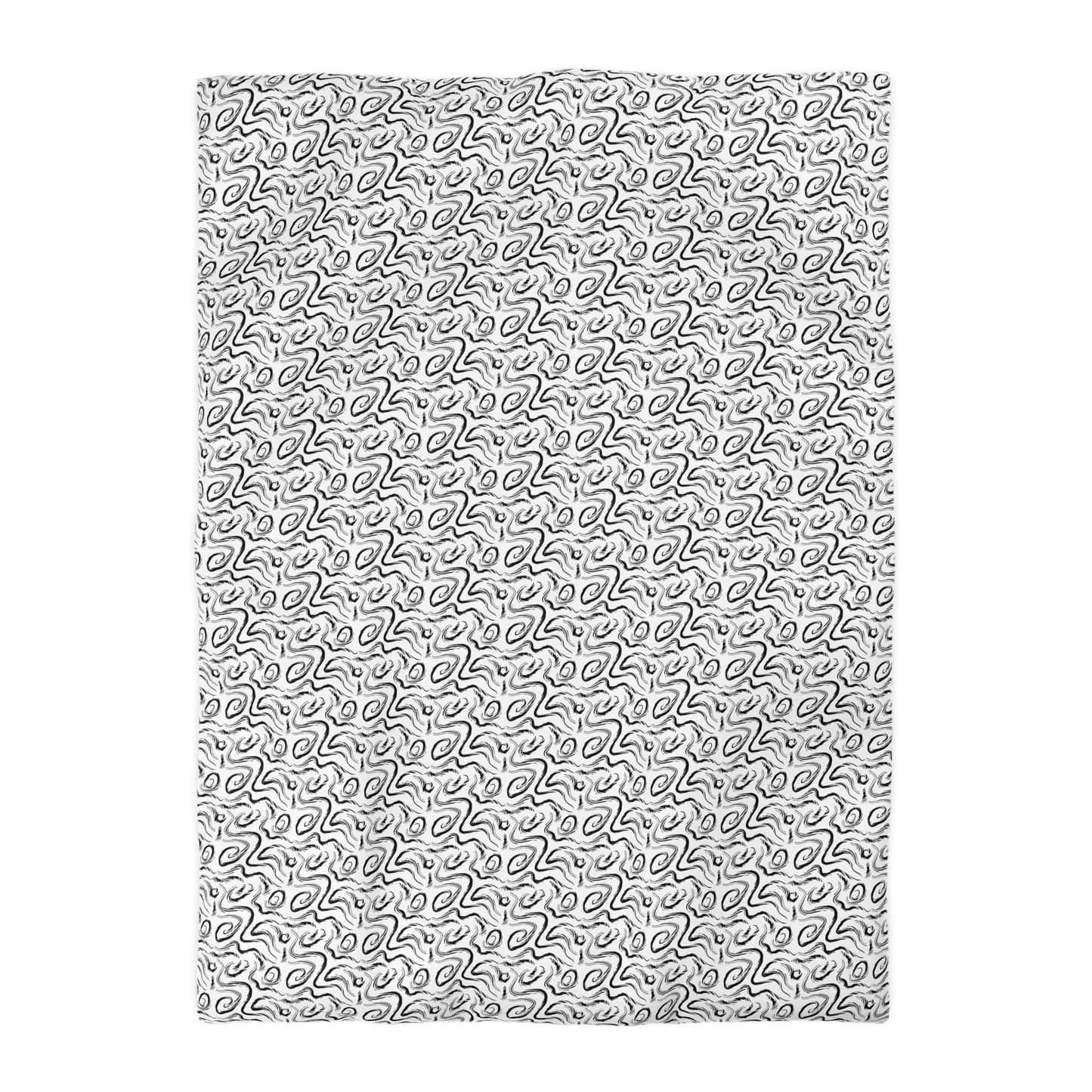 Grunge Scribbles Microfiber Duvet Cover